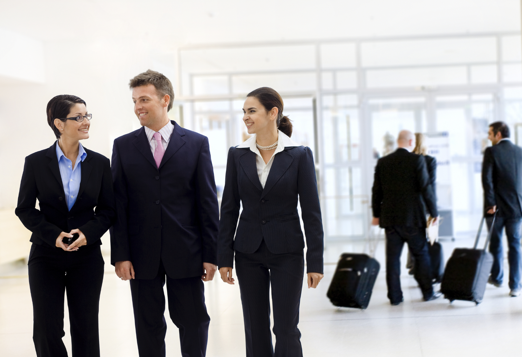 business people in lobby